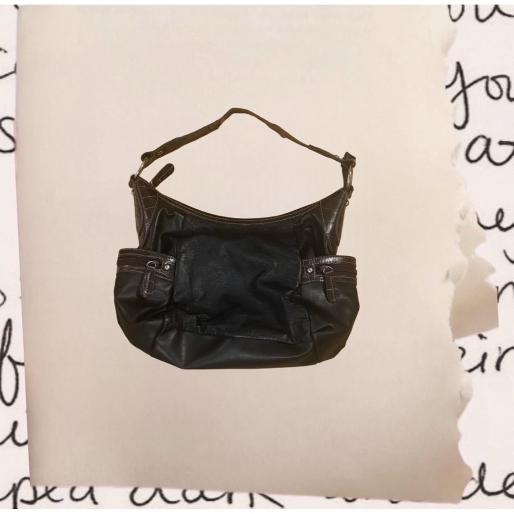 vintage purple leather purse